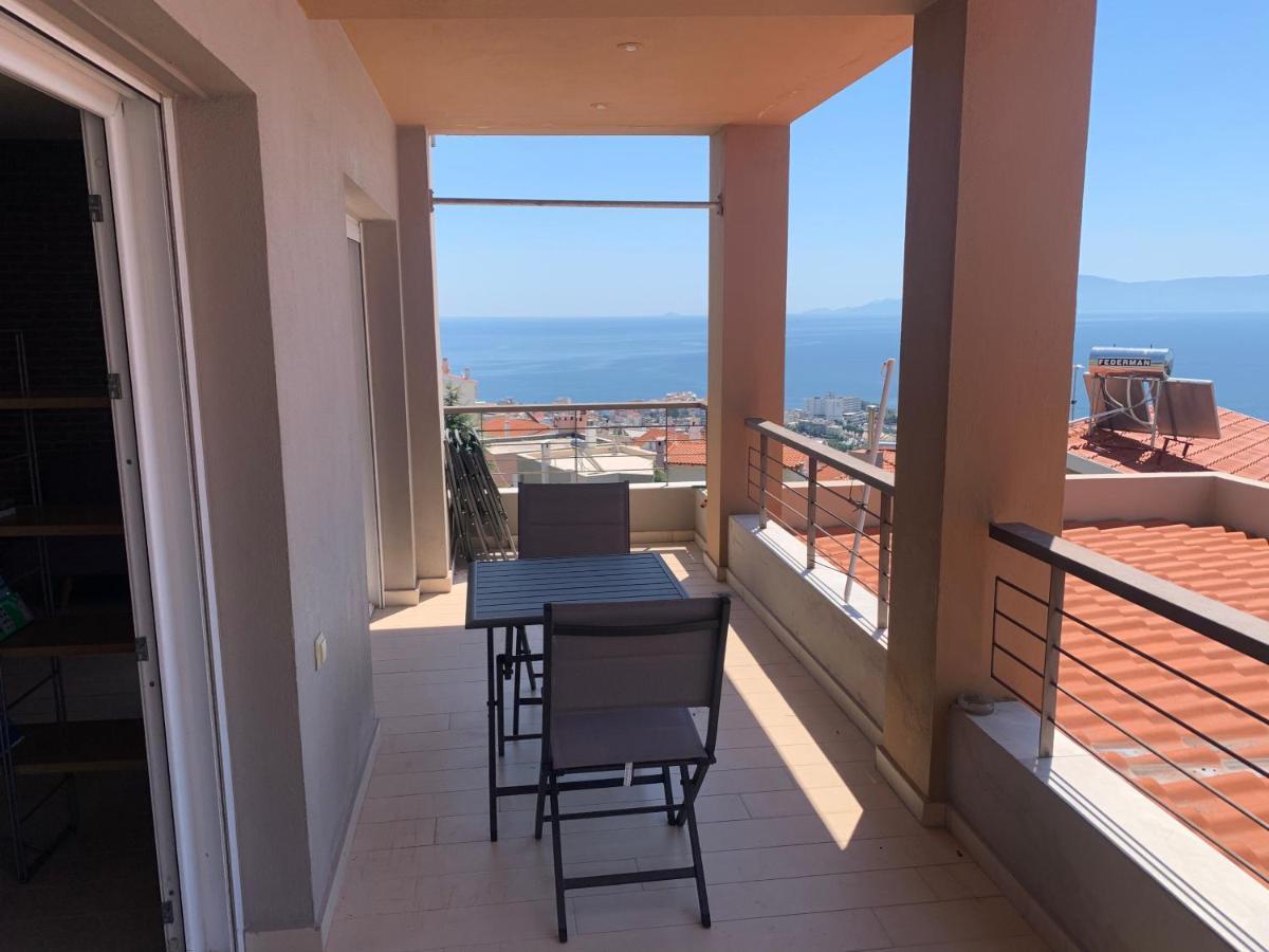Breathtaking Sea View Lägenhet Kavala Exteriör bild