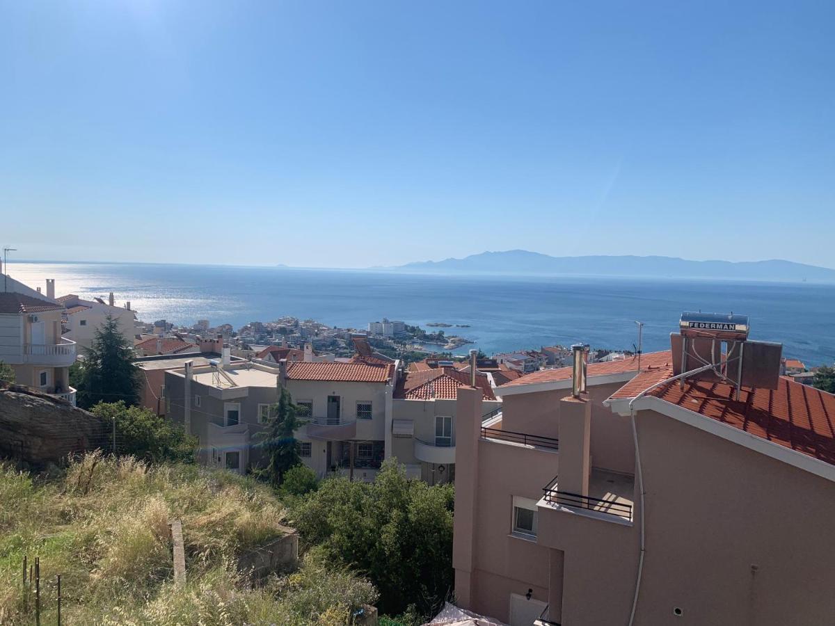Breathtaking Sea View Lägenhet Kavala Exteriör bild