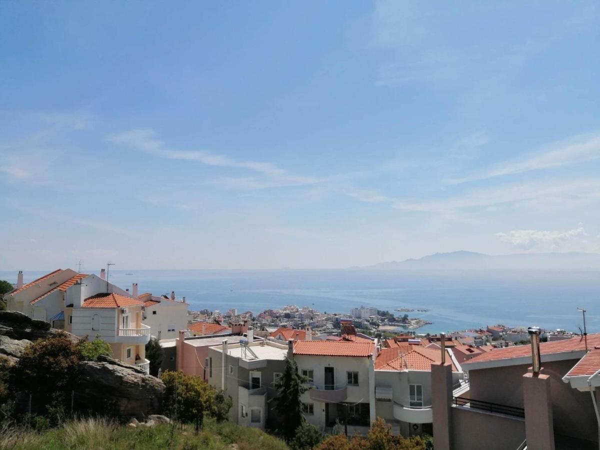Breathtaking Sea View Lägenhet Kavala Exteriör bild